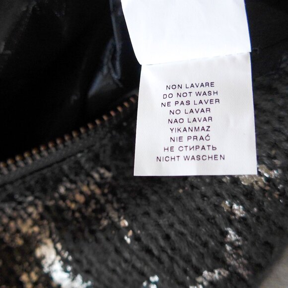 Stefanel Women Oversized Wool and Metallic Effect Zippered Clutch - Picture 14 of 16